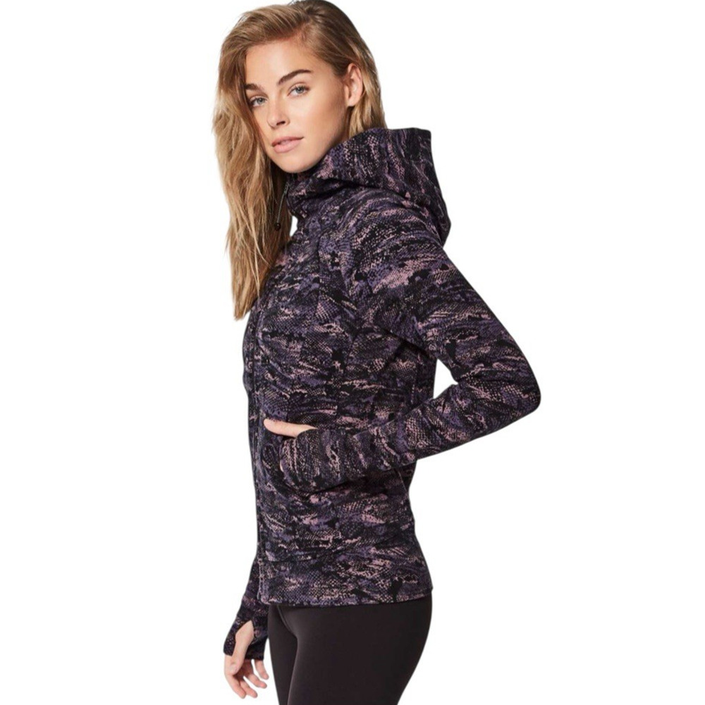 Lululemon Scuba Hoodie IV‎ Size 6 Rip Wave Purple Full Zip Athleisure Fleece